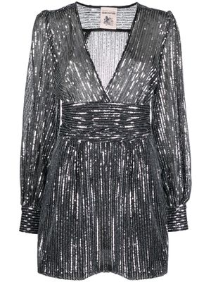 Semicouture sequinned A-line minidress - Silver