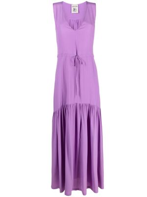 Semicouture sleeveless long dress - Purple