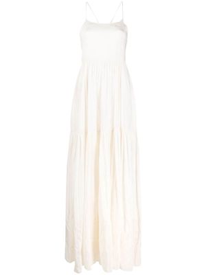 Semicouture sleeveless maxi dress - White