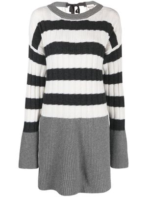 Semicouture stripe knitted dress - Grey