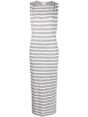 Semicouture striped jersey-knit dress - Grey