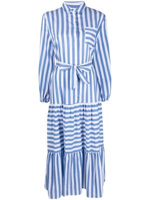 Semicouture striped maxi dress - White