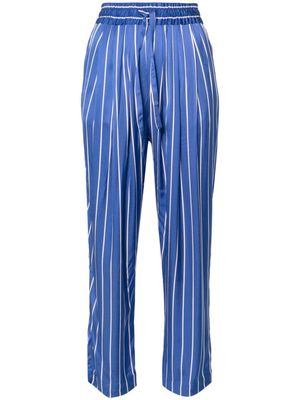 Semicouture striped tapered-leg trousers - Blue