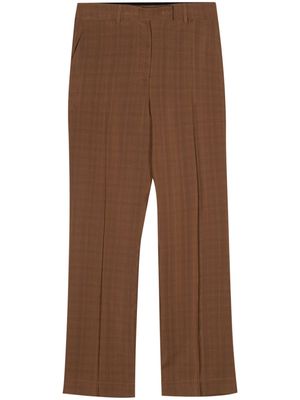 Semicouture tartan straight trousers - Brown