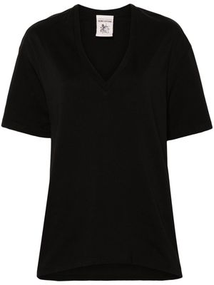 Semicouture V-neck cotton T-shirt - Black