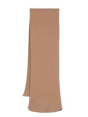 Semicouture virgin wool-cashmere scarf - Neutrals