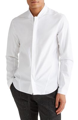 SENECA Modena Zip Dress Shirt in White