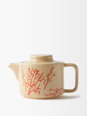 Sensi Studio - Corales De La Isla Ceramic Teapot - Womens - Cream Multi