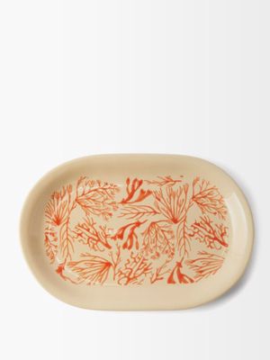 Sensi Studio - Corales De La Isla Earthenware Platter - Womens - Cream Multi