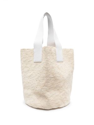 Sensi Studio woven-straw big tote bag - Neutrals