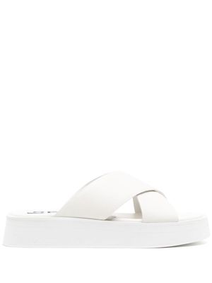 Senso Pippi II crossover platform sandals - White