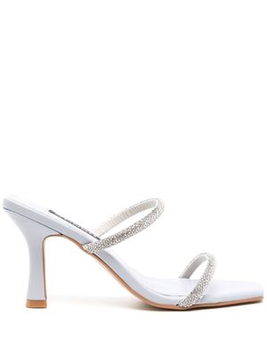 Senso Umber III square-toe 90mm sandals - Silver