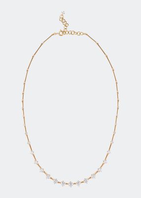Sequence Necklace in Yellow Gold and Diamonds