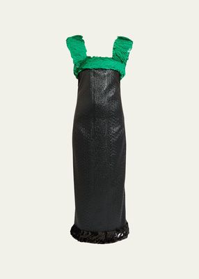 Sequin-Embellihed Pencil Dress
