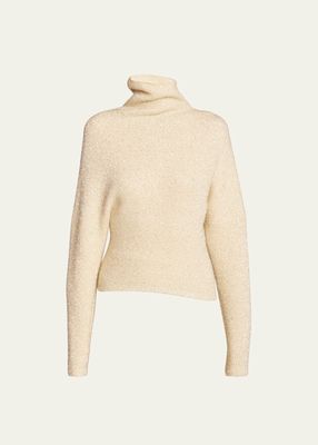 Sequin-Embellished Turtleneck Sweater