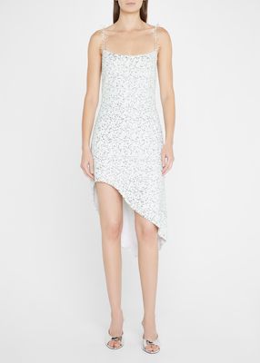 Sequin High-Low Slip Dress