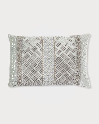 Sequin Velvet Decorative Pillow, 15x21"