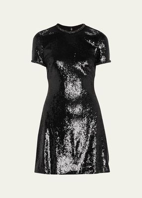 Sequined Mini Cocktail Dress