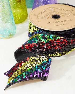 Sequined Ribbon, 2.5"W x 10 Yards