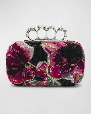 Sequins Flower Box Clutch Bag