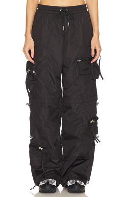 SER.O.YA Alba Ruched Cargo Pant in Black