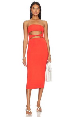 SER.O.YA Bristol Midi Dress in Orange