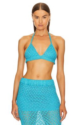 SER.O.YA Nola Crochet Bra in Teal