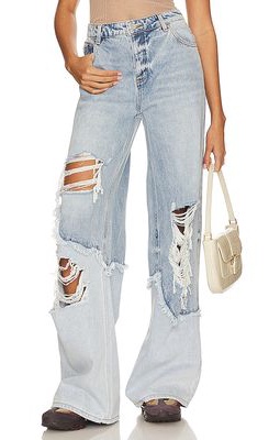 SER.O.YA Torell Wide Leg Jean in Denim-Light