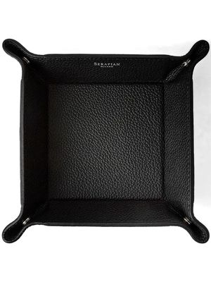 Serapian Cachemire leather desk tray - Black