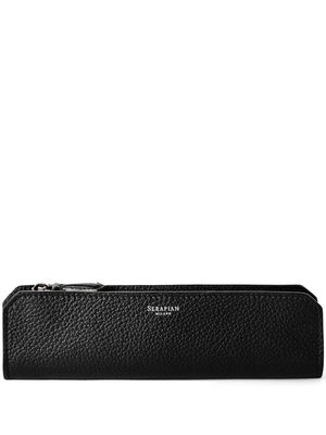 Serapian Cachemire leather pencil case - Black