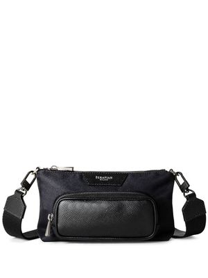 Serapian mini Envelope crossbody bag - Black