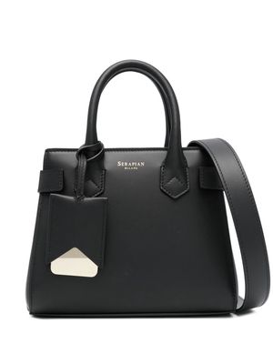 Serapian mini Melinè leather tote bag - Black