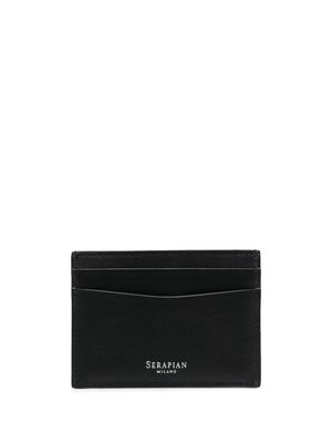 Serapian Mosaico leather card holder - Black