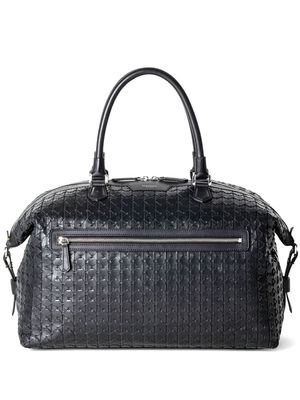 Serapian Mosaico Travel leather holdall - Black