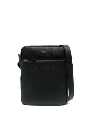 Serapian North South leather messenger bag - Black