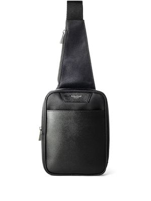 Serapian Sling Evoluzione-leather backpack - Black