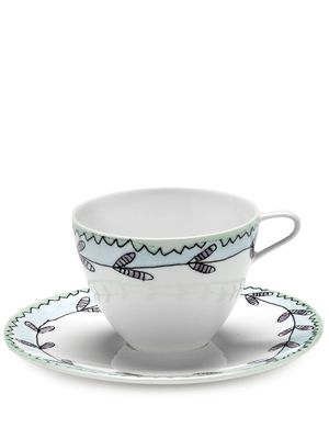 Serax x Marni Midnight Flowers coffee cup and saucer - White