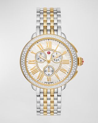 Serein Two Tone 18K Gold Plated Diamond Watch