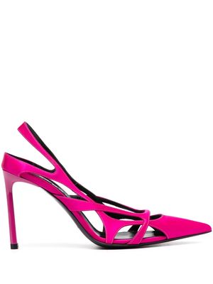 Sergio Rossi 100mm pointed slingback pumps - Pink