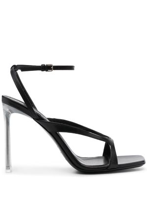 Sergio Rossi 100mm transparent-heel stiletto sandals - Black