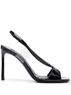 Sergio Rossi 105mm open-toe leather sandals - Black