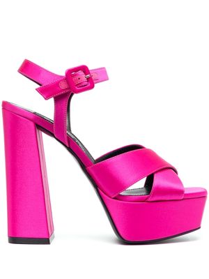 Sergio Rossi 130mm open-toe satin sandals - Pink