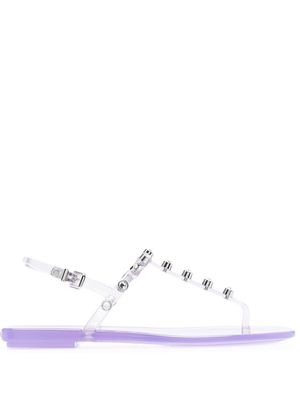 Sergio Rossi 15mm crystal-embellished open-toe sandals - Purple