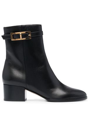 Sergio Rossi 65mm buckle-detail heeled boots - Black