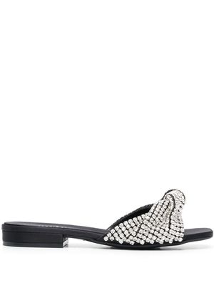 Sergio Rossi crystal-embellished flat sandals - Silver