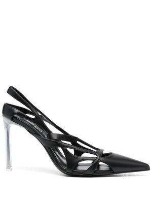 Sergio Rossi cut-out pointed toe pumps - Black