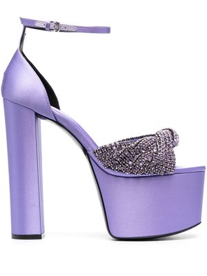 Sergio Rossi Evangelie 165mm leather sandals - Purple