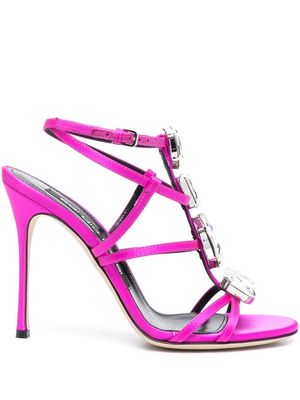 Sergio Rossi gem-embellished 115mm heel sandals - Pink