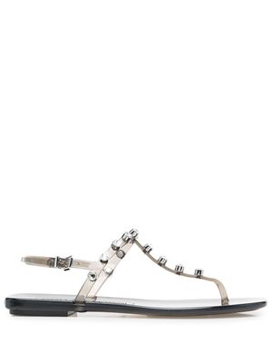 Sergio Rossi Jelly crystal-embellished sandals - Grey