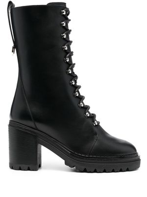 Sergio Rossi Joan heeled lace-up boots - Black